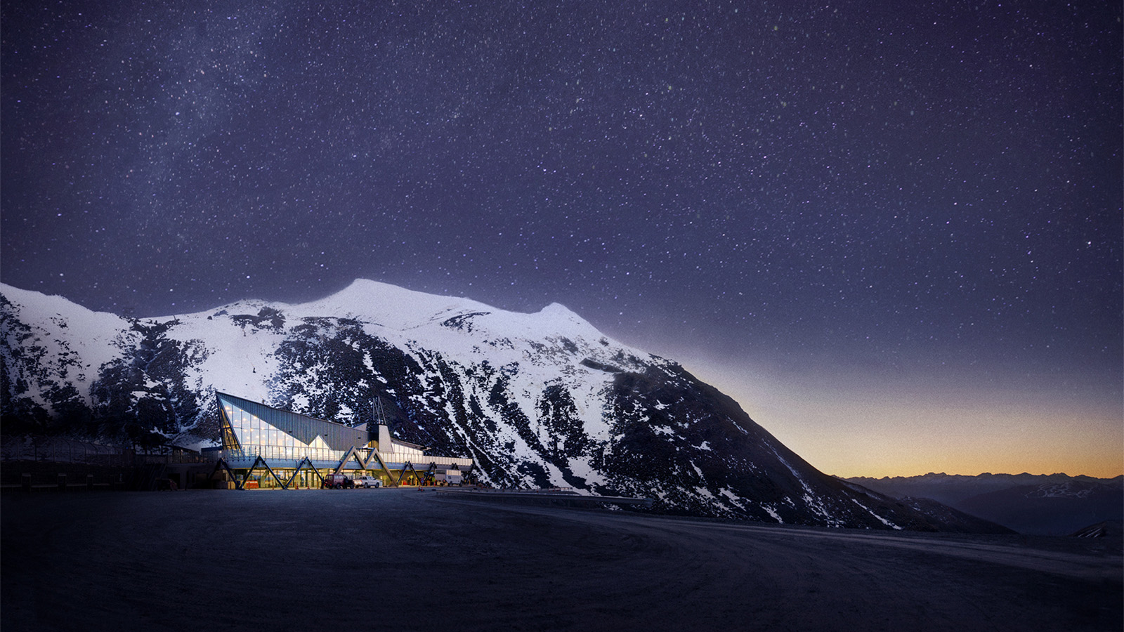 Remarkables Ski Field Base Building & Curvey Basin Chairlift